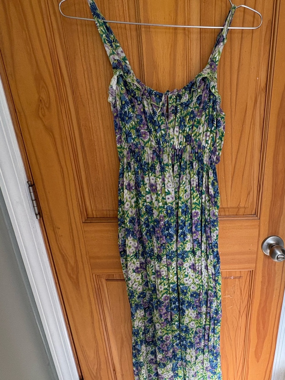 NATURAL LIFE Blue, Green & Purple Floral Sundress